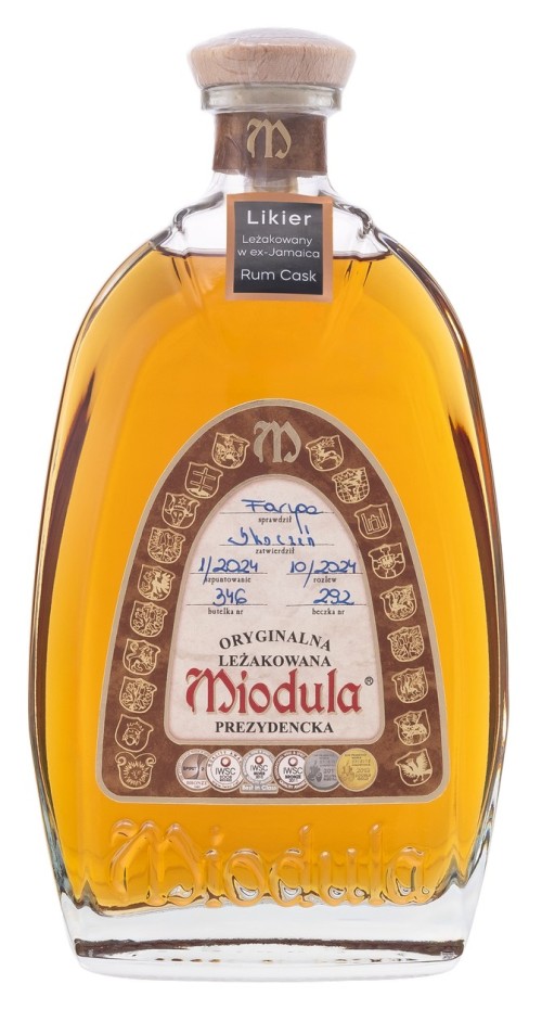 Oryginalna Leżakowana Miodula Prezydencka Jamaican Rum Cask 0,5L 40%